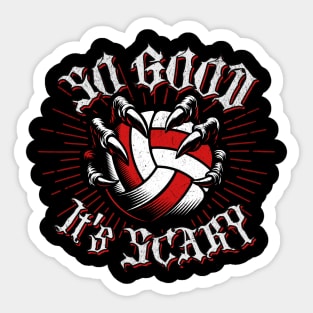 Goth Volleyball Design | So Good its Scary Sticker